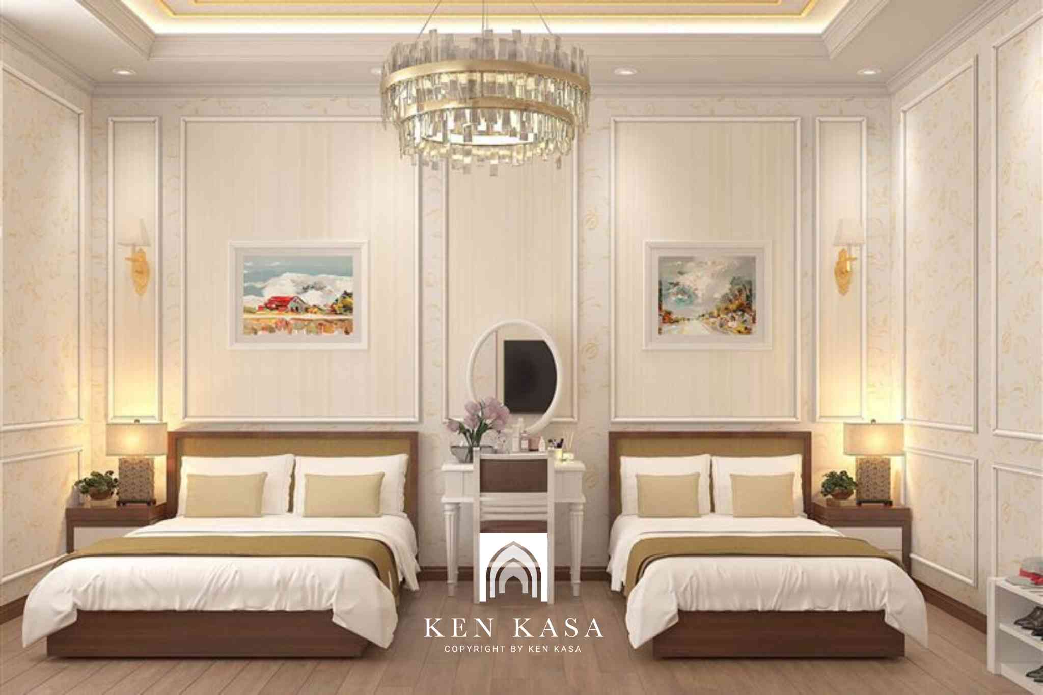 Phòng family với lối thiết kế Châu Âu sang trọng